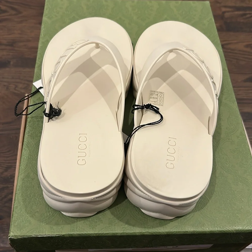Gucci platform flip flops